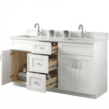 Livia 72" Bathroom Vanity – Solid Wood, Double Sink, Freestanding