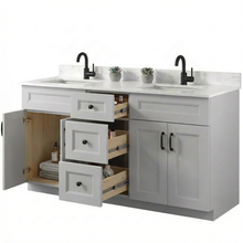 Livia 72" Bathroom Vanity – Solid Wood, Double Sink, Freestanding