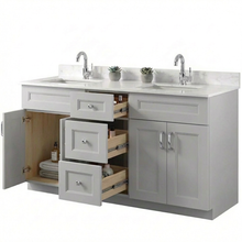 Livia 72" Bathroom Vanity – Solid Wood, Double Sink, Freestanding
