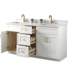 Livia 72" Bathroom Vanity – Solid Wood, Double Sink, Freestanding