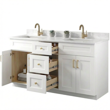 Livia 72" Bathroom Vanity – Solid Wood, Double Sink, Freestanding