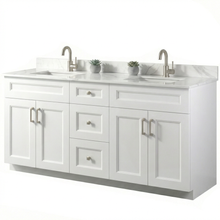 Livia 72" Bathroom Vanity – Solid Wood, Double Sink, Freestanding