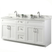 Livia 72" Bathroom Vanity – Solid Wood, Double Sink, Freestanding