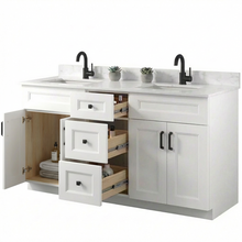 Livia 72" Bathroom Vanity – Solid Wood, Double Sink, Freestanding
