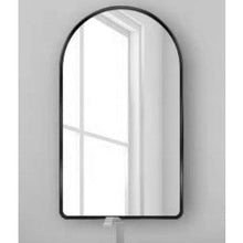 Arch Bathroom Mirror with Black Metal Frame 24"x36"