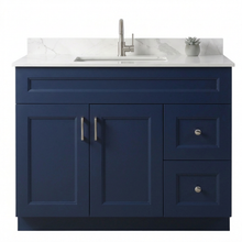 Livia 42" Bathroom Vanity – Solid Wood, Single Sink, Freestanding