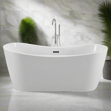 57" Freestanding Tub HB-7107-57 Modern Oval Acrylic Bathtub for Luxury Bathroom Decor