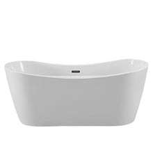 57" Freestanding Tub HB-7107-57 Modern Oval Acrylic Bathtub for Luxury Bathroom Decor