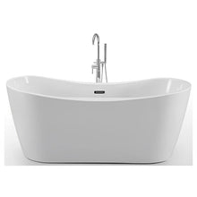 57" Freestanding Tub HB-7107-57 Modern Oval Acrylic Bathtub for Luxury Bathroom Decor