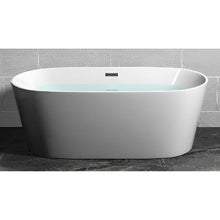 59" Freestanding Tub HB-7109-59 - Modern Oval Acrylic Bathtub for Luxury Bathroom Decor