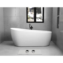67" Freestanding Tub HB-7111-67 - Modern Oval Acrylic Bathtub for Luxury Bathroom Decor