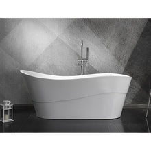 67" Freestanding Tub HB-7113-67 - Modern Oval Acrylic Bathtub for Luxury Bathroom Decor