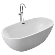59" Freestanding Tub HB-7122-59 - Modern Oval Acrylic Bathtub for Luxury Bathroom Decor