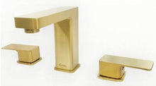 Three Hole Widespread Bathroom Faucet Matt Black / Brushed Gold