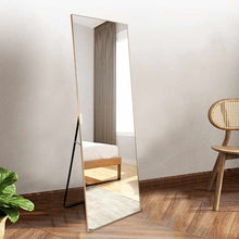 Floor-Standing Mirror with Metal Frame Gold 71"X32"