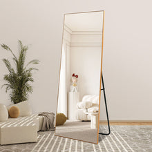 Floor-Standing Mirror with Metal Frame Gold 71"X32"