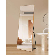 Floor-Standing Mirror with Metal Frame Gold 71"X32"