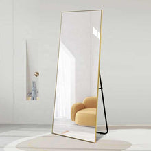 Floor-Standing Mirror with Metal Frame Gold 71"X32"
