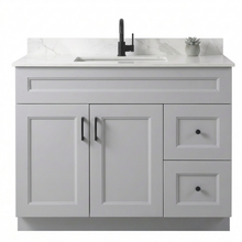 Livia 42" Bathroom Vanity – Solid Wood, Single Sink, Freestanding