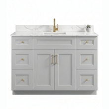 Livia 48" Bathroom Vanity – Solid Wood, Single Sink, Freestanding