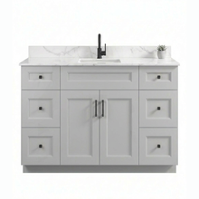 Livia 48" Bathroom Vanity – Solid Wood, Single Sink, Freestanding