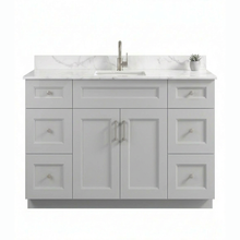Livia 48" Bathroom Vanity – Solid Wood, Single Sink, Freestanding