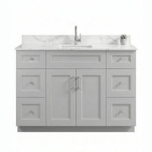 Livia 48" Bathroom Vanity – Solid Wood, Single Sink, Freestanding