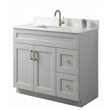 Livia 36" Bathroom Vanity – Solid Wood, Single Sink, Freestanding