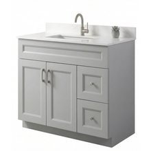 Livia 36" Bathroom Vanity – Solid Wood, Single Sink, Freestanding