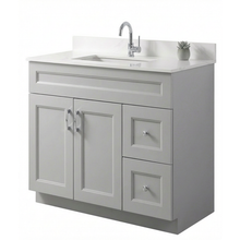 Livia 36" Bathroom Vanity – Solid Wood, Single Sink, Freestanding