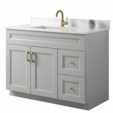 Livia 42" Bathroom Vanity – Solid Wood, Single Sink, Freestanding