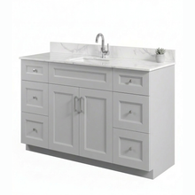 Livia 48" Bathroom Vanity – Solid Wood, Single Sink, Freestanding