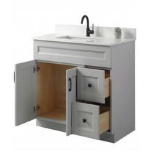 Livia 36" Bathroom Vanity – Solid Wood, Single Sink, Freestanding