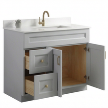 Livia 42" Bathroom Vanity – Solid Wood, Single Sink, Freestanding