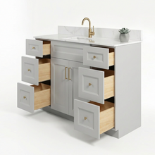Livia 48" Bathroom Vanity – Solid Wood, Single Sink, Freestanding