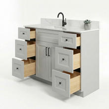 Livia 48" Bathroom Vanity – Solid Wood, Single Sink, Freestanding