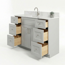 Livia 48" Bathroom Vanity – Solid Wood, Single Sink, Freestanding