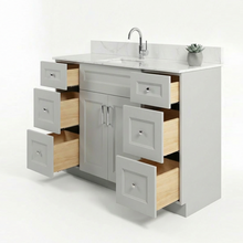 Livia 48" Bathroom Vanity – Solid Wood, Single Sink, Freestanding