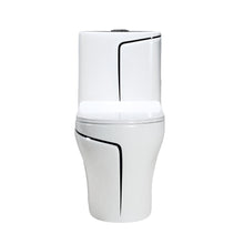One Piece Toilet Bowl SKU: 8676WB- Soft Close Seat with High Efficiency Dual Flush in White. Dual-Flush