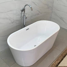 59" Freestanding Tub HB-7109-59 - Modern Oval Acrylic Bathtub for Luxury Bathroom Decor