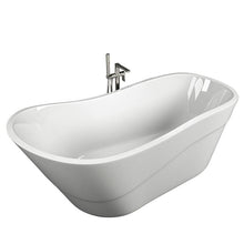 67" Freestanding Tub HB-7113-67 - Modern Oval Acrylic Bathtub for Luxury Bathroom Decor