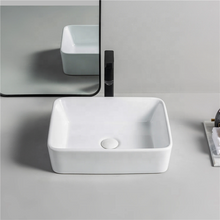 Rectangular Ceramic Vessel Sink – White Finish