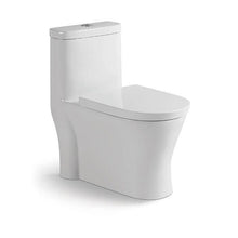 One Piece Toilet Bowl SKU: 832- Soft Close Seat with High Efficiency Dual Flush in White. Dual-Flush
