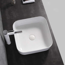 Square Ceramic Vessel Sink – White Finish