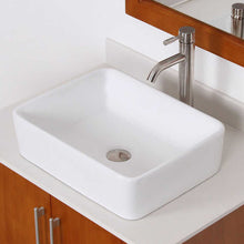 Rectangular Ceramic Vessel Sink – White Finish
