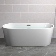 59" Freestanding Tub HB-7109-59 - Modern Oval Acrylic Bathtub for Luxury Bathroom Decor