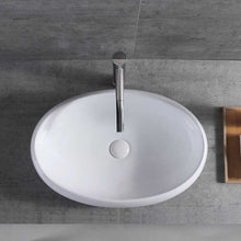 Round Ceramic Vessel Sink – Elevated Edge Design / White Finish