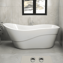 67" Freestanding Tub HB-7113-67 - Modern Oval Acrylic Bathtub for Luxury Bathroom Decor