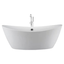 71" Freestanding Tub HB-7114-71 - Modern Oval Acrylic Bathtub for Luxury Bathroom Decor