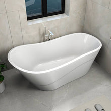 67" Freestanding Tub HB-7113-67 - Modern Oval Acrylic Bathtub for Luxury Bathroom Decor